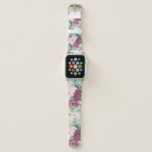 Rosebud rose Floral Apple Watch Band