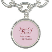 Demoiselle d'honneur mauve nom date rose pastel ma