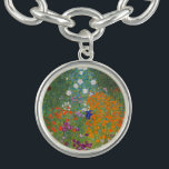 Bracelet Avec Breloques Gustav Klimt Fleur Jardin Cottage Nature<br><div class="desc">Un beau tableau de jardin - c'est un tableau classique de Gustav Klimt,  appelé Cottage Garden,  ou Bauergarten,  1907,  qui est un gros plan d'un jardin fleuri,  un tableau floral coloré.</div>