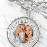 Bracelet Avec Breloques Meilleurs amis pour toujours BFF Simple Photo mode<br><div class="desc">Ce design simple et classique est composé de typographie serif et d'ajouter une photo personnalisée. "Best Friends Forever" tourne autour de la photo de vos amis</div>
