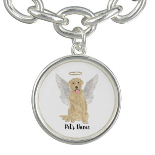Bracelet Avec Breloques Mémorial de la Sympathie du Labrador jaune