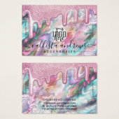 Bracelet avec logo et gouttes de paillettes en opa (Devant & derrière)