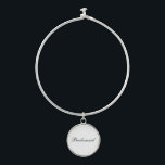 Bracelet Bangle Au Charme De Bridesmaid<br><div class="desc">Bracelet Bangle avec charme Bridesmaid fait un grand cadeau!</div>