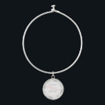 Bracelet cadeau Maid d'honneur Bracelet en argent<br><div class="desc">Ces bracelets sont conçus pour rendre service à la servante d'honneur lors de votre mariage. Conçues pour s'harmoniser avec notre suite de mariage rose et gris élégant, elles présentent un design simple mais élégant avec un arrière - plan blanc, rose et gris, et une bordure florale en faux feuille d'argent....</div>