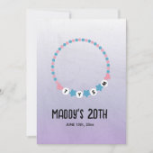 Bracelet d'amitié TYSM Anniversaire Merci Violet (Devant)