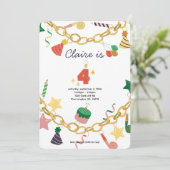 Bracelet de charme 4e anniversaire Invitation de f (Debout devant)