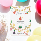 Bracelet de charme 4e anniversaire Invitation de f