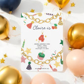 Bracelet de charme 4e anniversaire Invitation de f