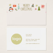 Bracelet de Noël ou carte d'affichage du logo de c (Devant & derrière)