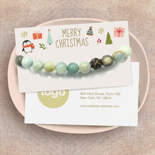 Bracelet de Noël ou carte d'affichage du logo de c
