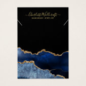 Bracelet de serrure de script d'agate d'or bleu (Devant)