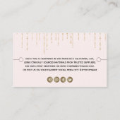 Bracelet Display Blush Gold String Lights Visitekaartje (Achterkant)