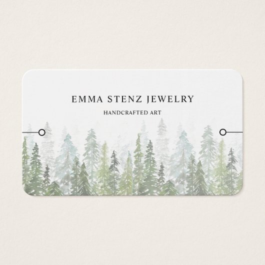 Bracelet Display Card • Watercolor Pine Woods (Devant)