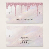 Bracelet Display Kaart ・ Penseelroze Glitter Drive (Voorkant /achterkant)