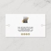 Bracelet display wit je Logo sociale media Visitekaartje (Achterkant)