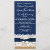 Bracelet FAUX, programmes de mariage rustique long (Devant)