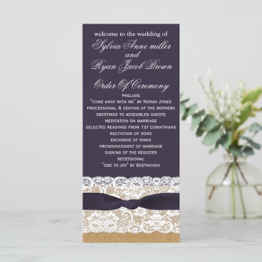 Bracelet FAUX, programmes de mariage rustique long (Debout devant)