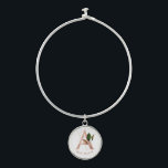 Bracelet Monogram Bangle Personnalisé Avec Charme<br><div class="desc">La lettre A - un magnifique monogramme initial en or rose orné d'un motif d'aquarelle et de forme géométrique.  Idéal cadeau et conservation de l'idée pour votre femme de chambre préférée.  Customisez facilement le nom de votre choix.</div>