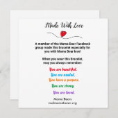 Bracelet Project Kaart (Voorkant / Achterkant)