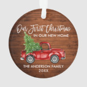 Bracelet Script Bois Premier Noël Nouveau Camion d (dos)