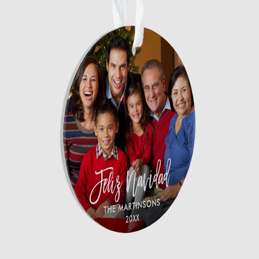 Bracelet Script Feliz Navidad Photo Rouge Retour (devant)