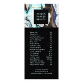 Bracelets d'encre moderne Glam | Menu Tarifs Salon (Devant)