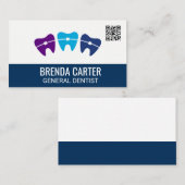 Bracelets sur dents | Carte de visite de code d'an (Devant / Derrière)