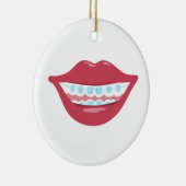 Braces Smile Keramisch Ornament (Rechts)