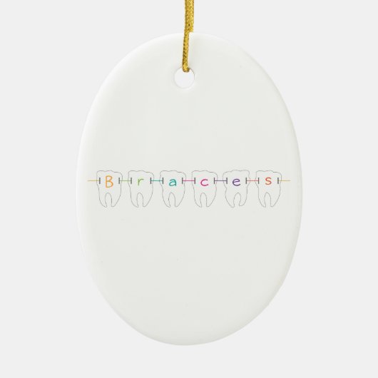 Braces Teeth Keramisch Ornament (Voorkant)
