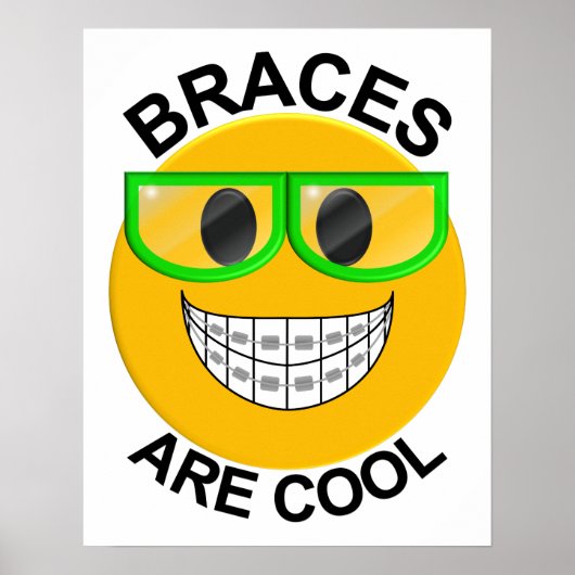 Braces zijn Poster van de Kool Dentist Wall - Groe (Voorkant)