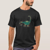 Brachiosaurus Dino Dinosaur Brachiosaurus Word Clo T-shirt (Voorkant)