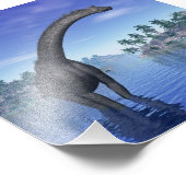 Brachiosaurus dinosaur - 3D rendering Foto Afdruk (Hoek)