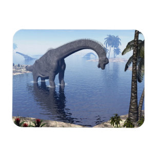 Brachiosaurus dinosaur in water - 3D rendering Magneet