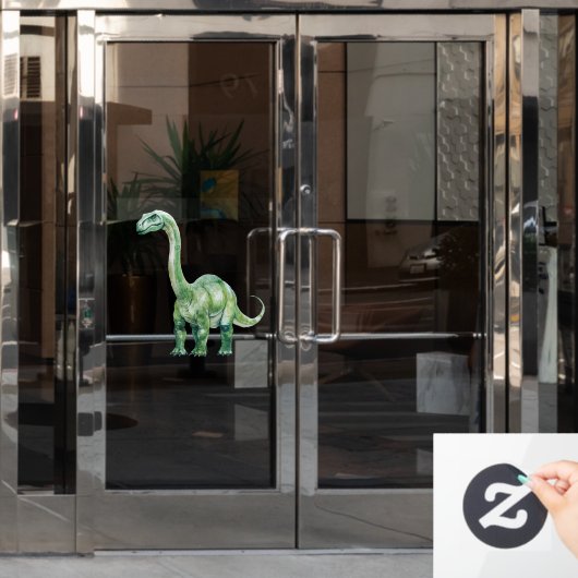 brachiosaurus raamsticker (Kantoordeur)