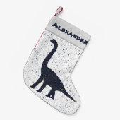 Brachiosaurus Splatter Paint kerststop Kleine Kerstsok (Voorkant (Hangend))