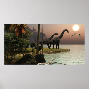 Brachiosaurus Sunset Print