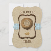 Bracket  Baby Boy Shower Uitnodiging (Achterkant)