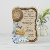 Bracket  Baby Boy Shower Uitnodiging (Staand voorkant)