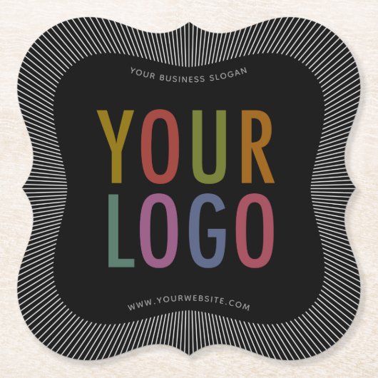 Bracket Custom Paper Onderzetters met Bedrijf Logo (Voorkant)