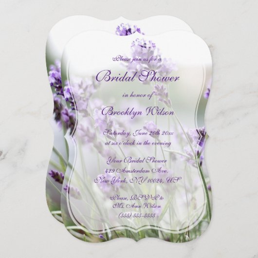 Bracket des Invitations de Fêtes des mariées de la (Devant / Derrière)