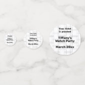 Bracket Eliminatie Toernooi Sport Watch Party Confetti (Achterkanten)