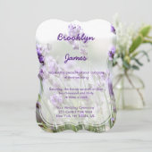 Bracket Lavender Bohemian Wedding Invitations (Debout devant)