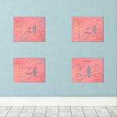 Bracket March Basketbal 16 8 4 Team spelen in het Muurkunst Sets (Houten vloer)