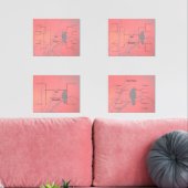 Bracket March Basketbal 16 8 4 Team spelen in het Muurkunst Sets (Woonkamer)