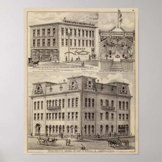 Bracketts Block, Minnesota Poster (Voorkant)