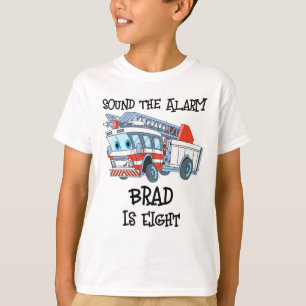Brad is een brandweerwagen van acht t-shirt