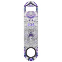BRAD ~ Paars zilver White ~ Origineel Fractal ~ Speed Flessenopener