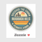 Braddock Hills, Pennsylvania Sticker (Vel)