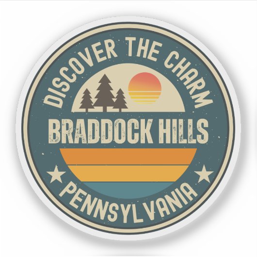 Braddock Hills, Pennsylvania Sticker (Voorkant)