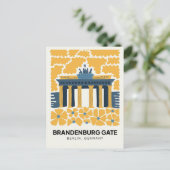 Bradenburg Gate Berlin abstracte reizen bloemsierk Briefkaart (Staand voorkant)